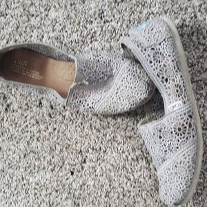 Grey crochet toms